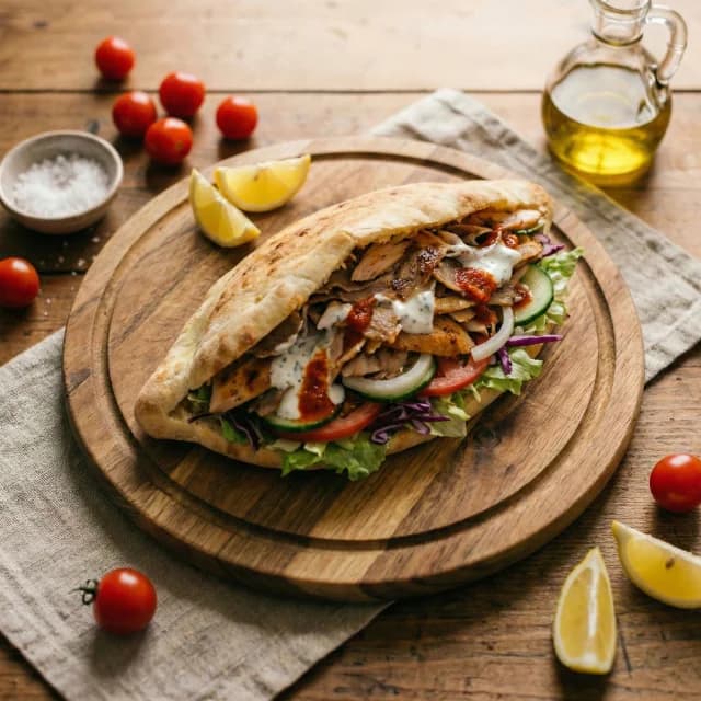 Türkische Pizza mit Döner